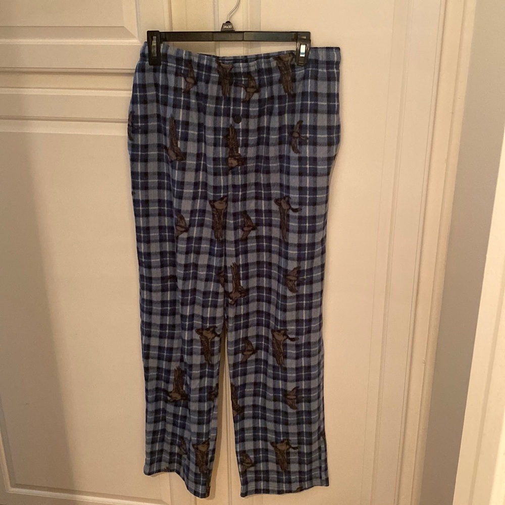Blue with grey birds pajamas